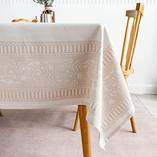 GOLD SAIL Premium Taupe Tablecloth - Outdoor Waterproof Rectangle