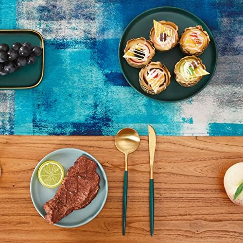 Winotic Delight Table Runner Turquoise Art Design 13x90 inches