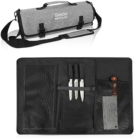 Seido Knives Chefs Knife Roll Bag with 16 Slots