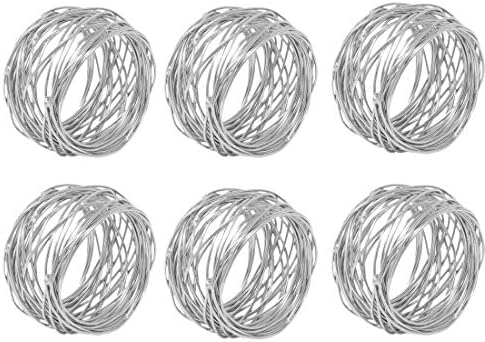 Kaizen Casa Handmade Round Mesh Napkin Rings Holder Set of 6