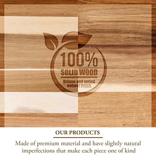 MyGift Rustic Natural Solid Acacia Wood Rings for Dining Napkins