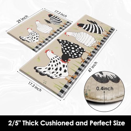 Anti-Fatigue Kitchen Rugs Set of 2 miraclefloor