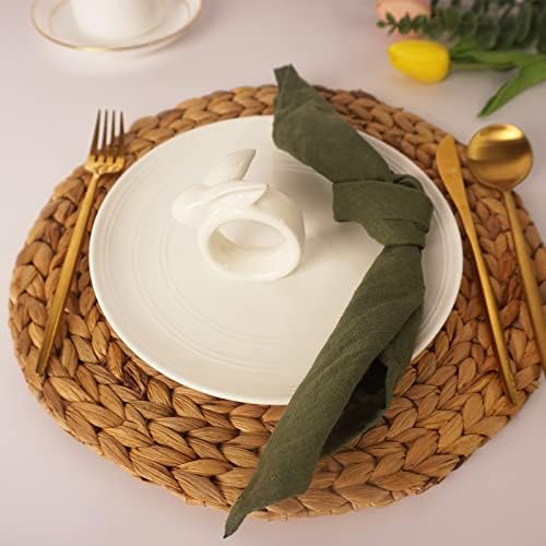 Utalek Easter Bunny Napkin Rings Set of 6