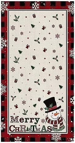 ZOE GARDEN Microfiber Snowman 18x28 Quick Dry Eco-Friendly Christmas Dish Towel