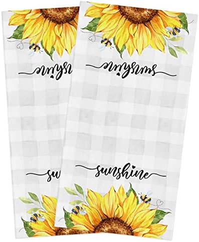 Sunflower Grey Kitchen Towels