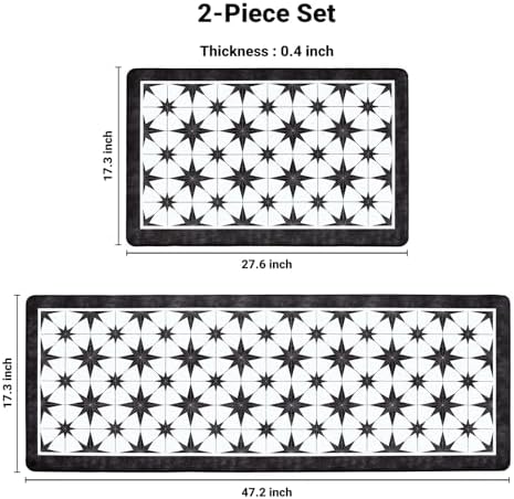 ANTIFATIGUE KITCHEN MATS NON-SLIP CUSHIONED RUGS FOR STANDING KITCHEN MORE 2PIECE SET