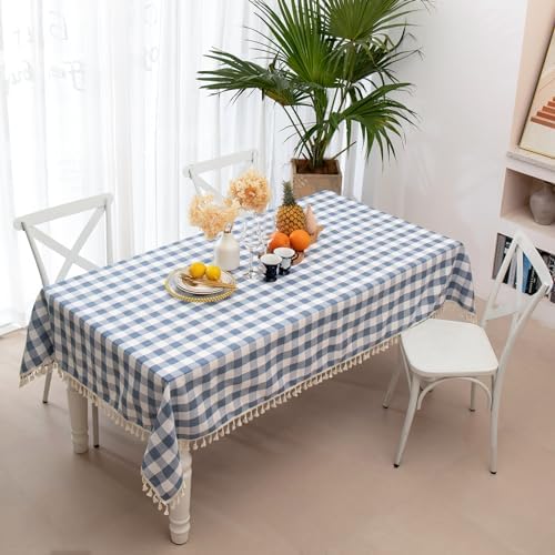 Midsummer Breeze farmhouse checkered tablecloth
