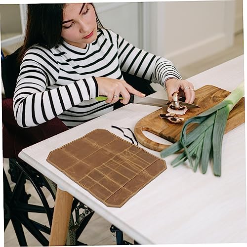 PrettyZoom Premium Chefs Knives Organizer with Waxed Canvas Storage Bag