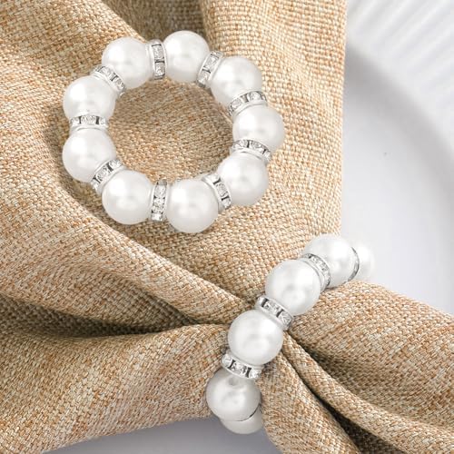 Elegant Pearl Napkin Rings - Perfect for Special Occasions