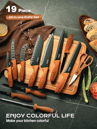 Premium 19-Piece Knife Set for Every Cook