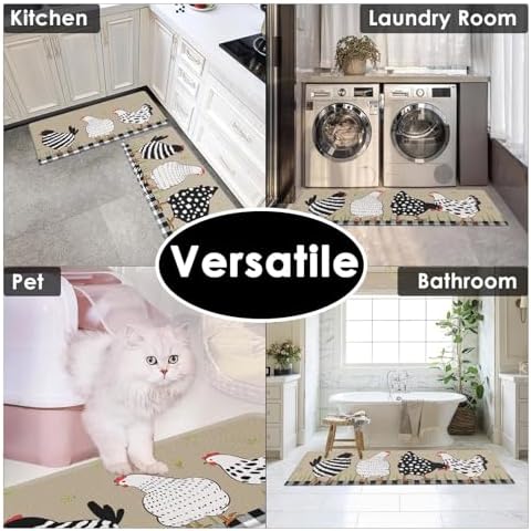 Anti-Fatigue Kitchen Rugs Set of 2 miraclefloor