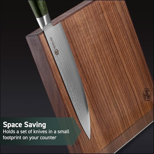 HexClad Magnetic Walnut Knife Block Holder
