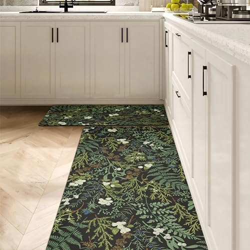 Botanical Kitchen Rugs Set of 2