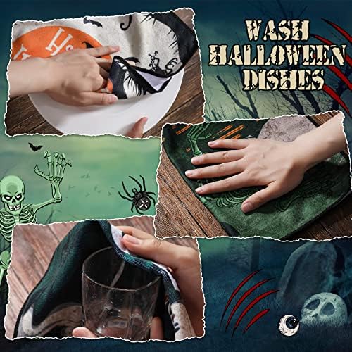 SUNNAY 6 Pcs Halloween Dish Towels Set
