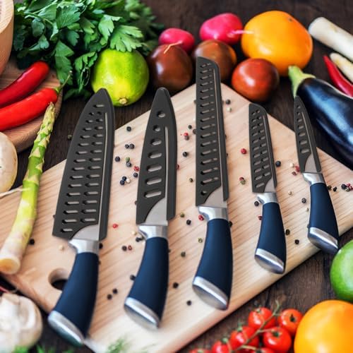 4Pcs Black Knife Cover Sleeves Durable Edge Protector