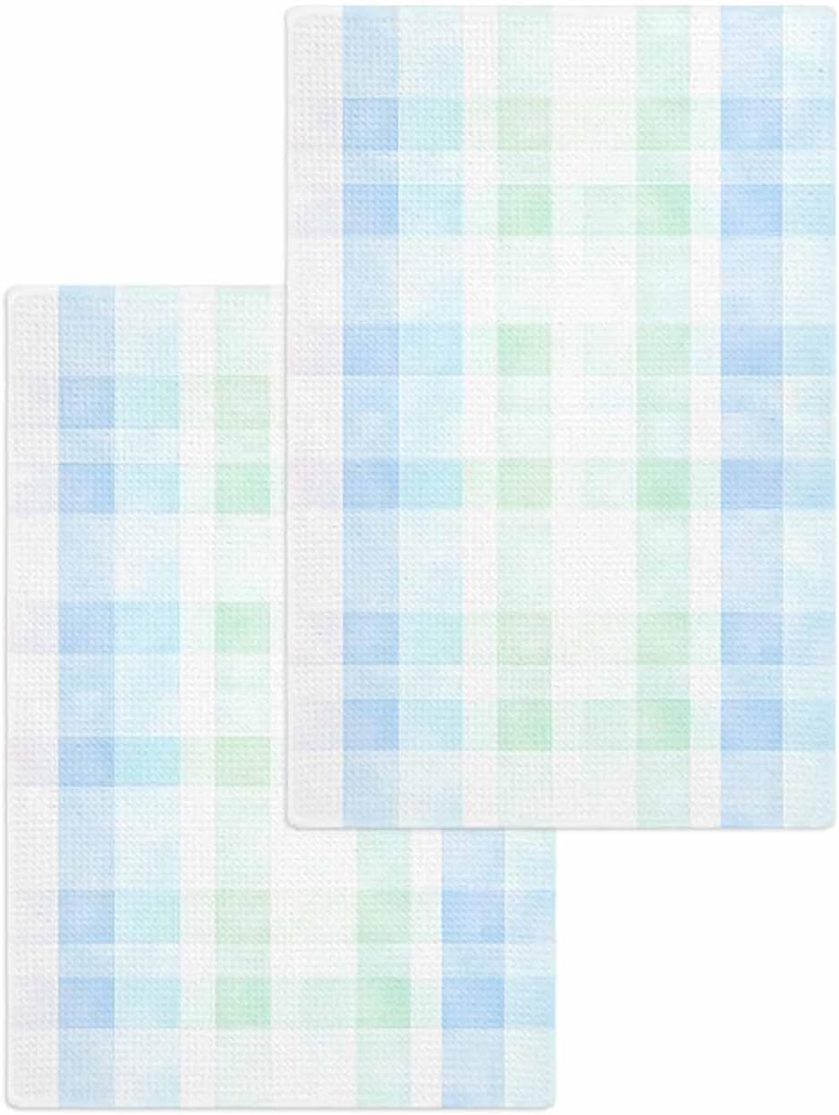 Pastel Waffle Kitchen Hand Towels Set