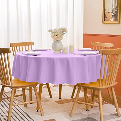 Softalker Round Tablecloth 90 Inch Lavender
