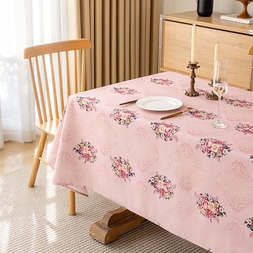 Stunning Pink Floral Tablecloth