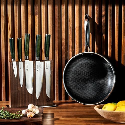 HexClad Magnetic Walnut Knife Block Holder