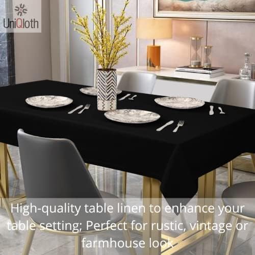 Relax at Home Rustic Farmhouse Tablecloth 52x70 Black