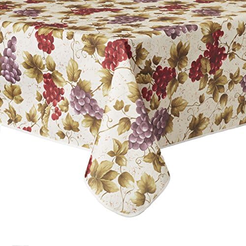 Violet Linen European Vineyard Tablecloth Beige 60x102