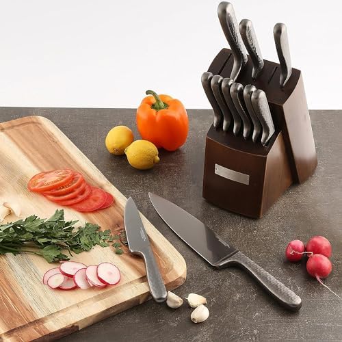 Cambridge Nero 12-Piece Silversmiths Cutlery Block Set