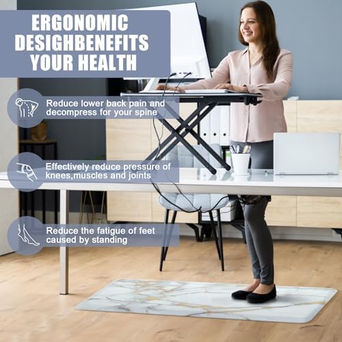 WEZVIX Anti Fatigue Kitchen Rugs 2 PCS Non-Slip