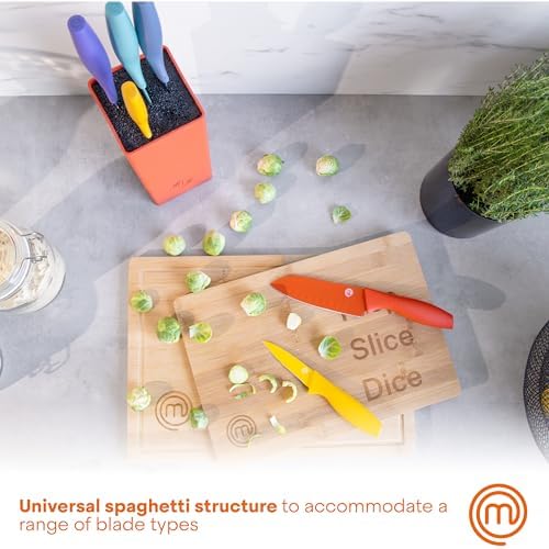 MasterChef 6-Piece Knife Block Set Red
