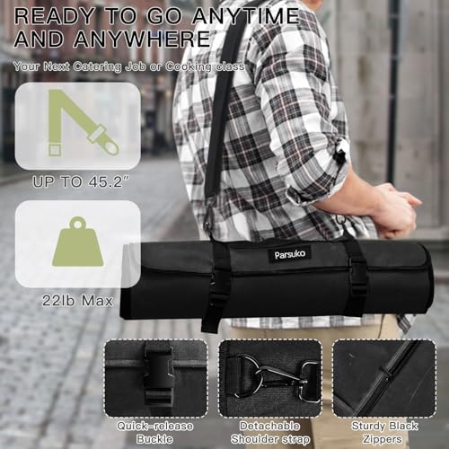 Parsuko Chef Knife Roll Bag