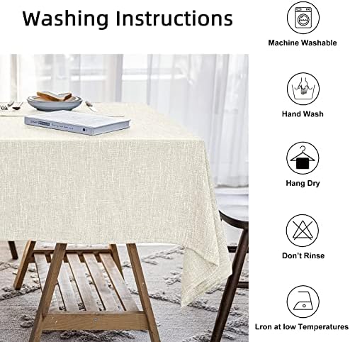 Waterproof Cotton Linen Tablecloth 54x54