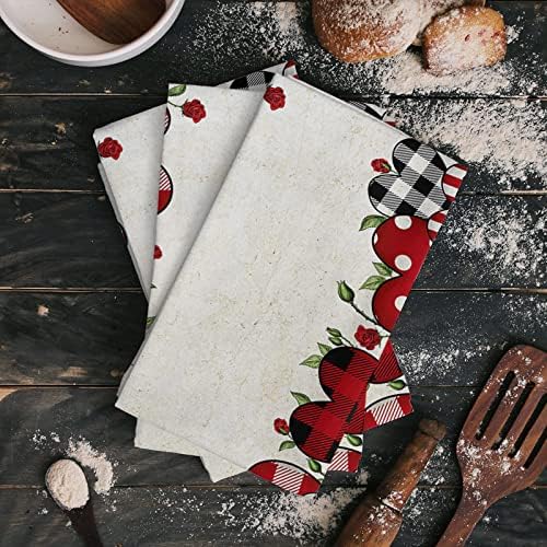 Stylish Heart Kitchen Towels Set for Durable Cleaning Cooking