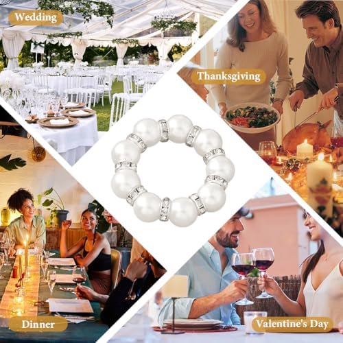 Elegant Pearl Napkin Rings - Perfect for Special Occasions