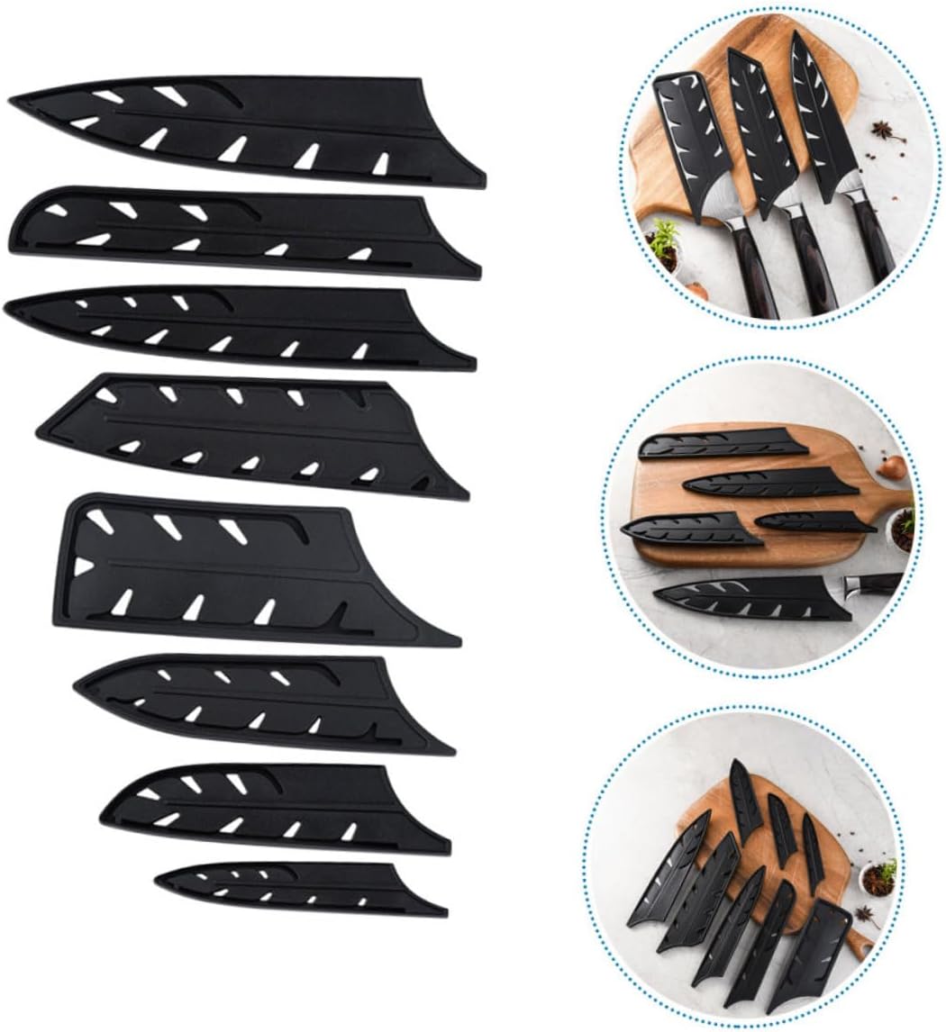 PRETYZOOM 8pcs Chef Knife Set Plastic Cutter Covers