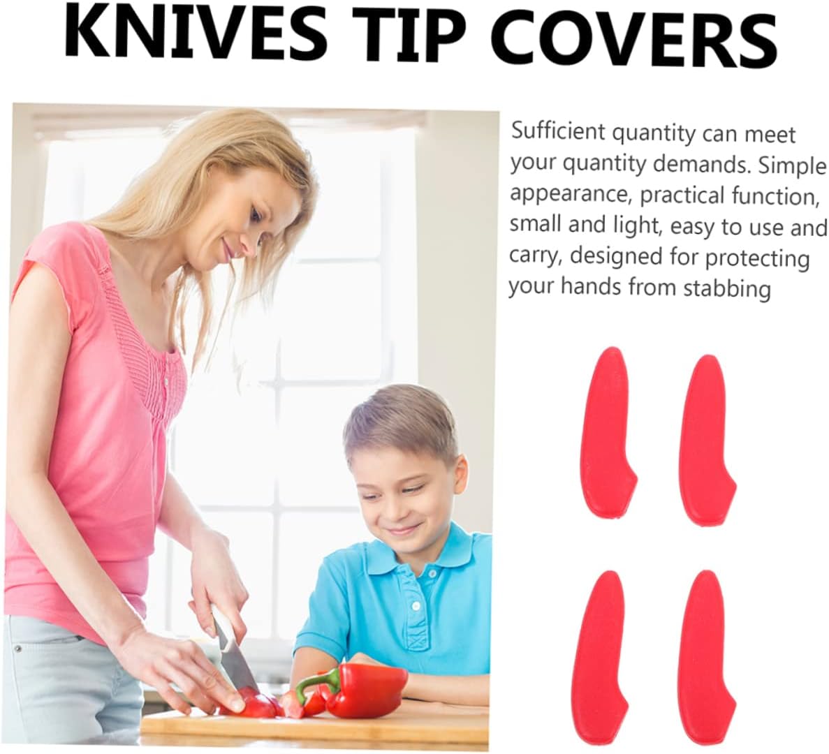Premium 40-Piece Plastic Knife Tip Covers