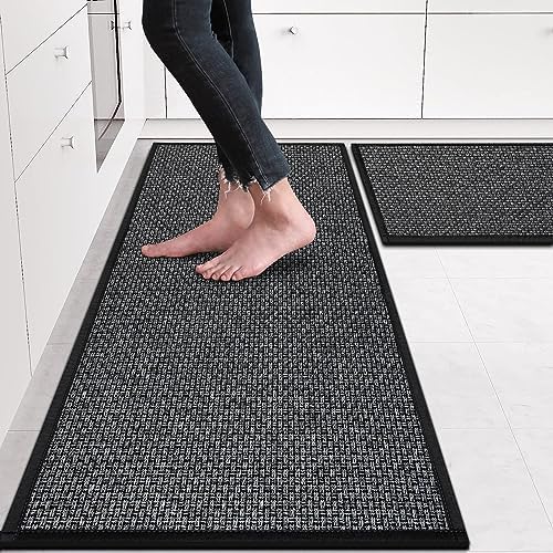 Washable Non-Skip Kitchen Rugs Set for Farmhouse Style