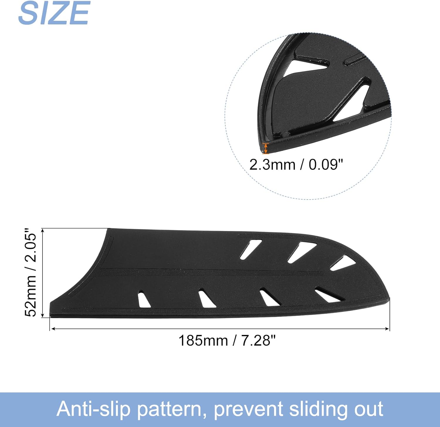2Pcs Black Blade Edge Guards for Your 7 Santoku Knife