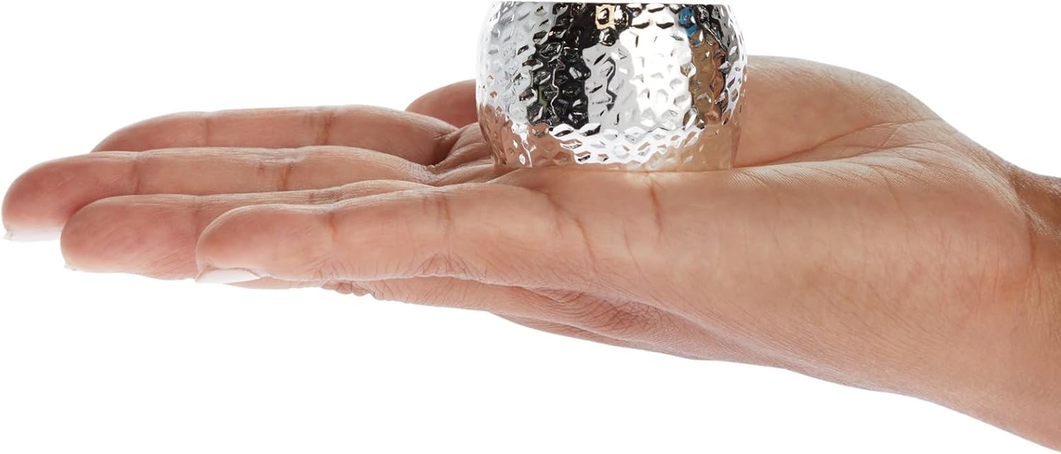 Elegance 12-Piece Silver Napkin Rings - Compact Durable Reusable for Weddings Parties