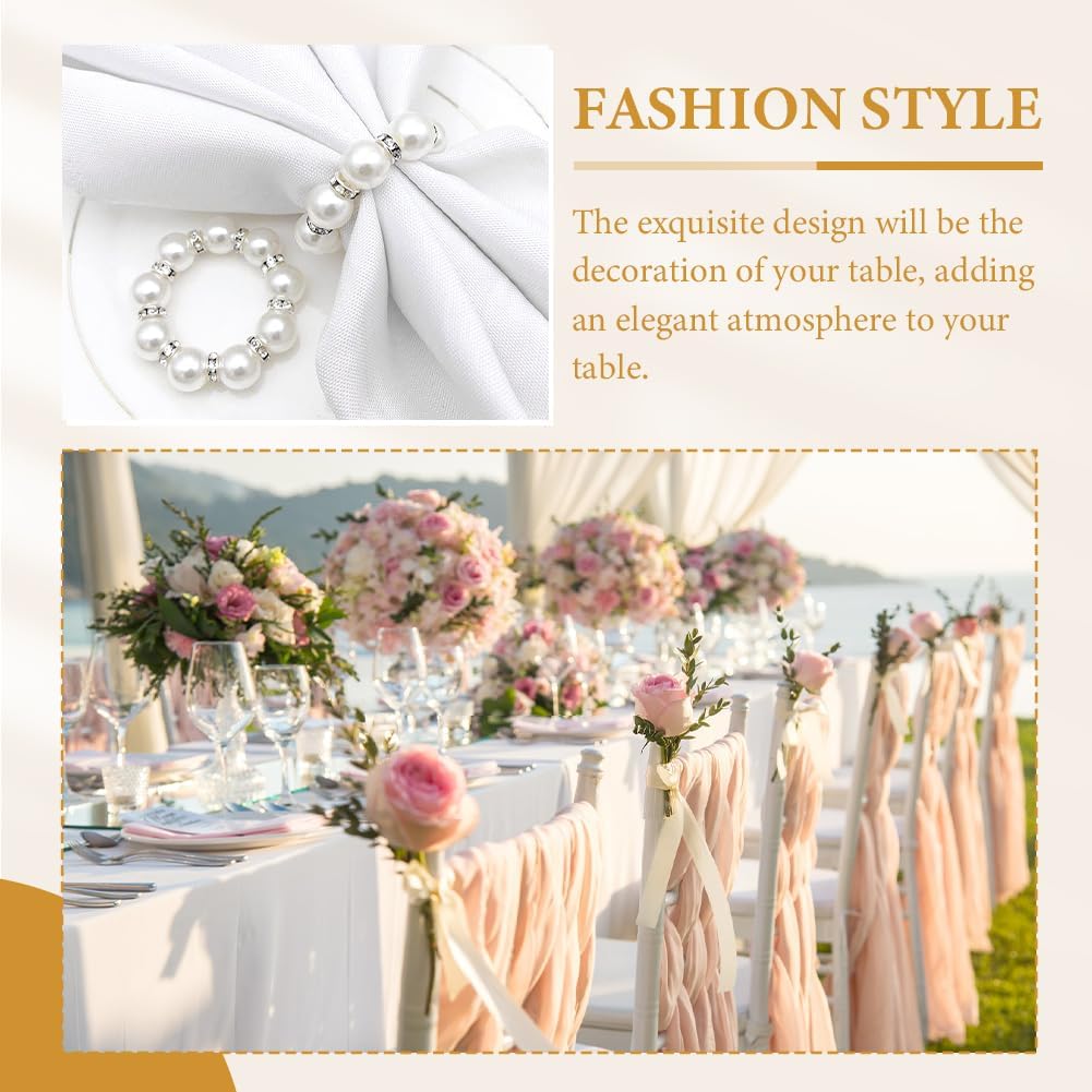Elegant Pearl Napkin Rings - Perfect for Special Occasions