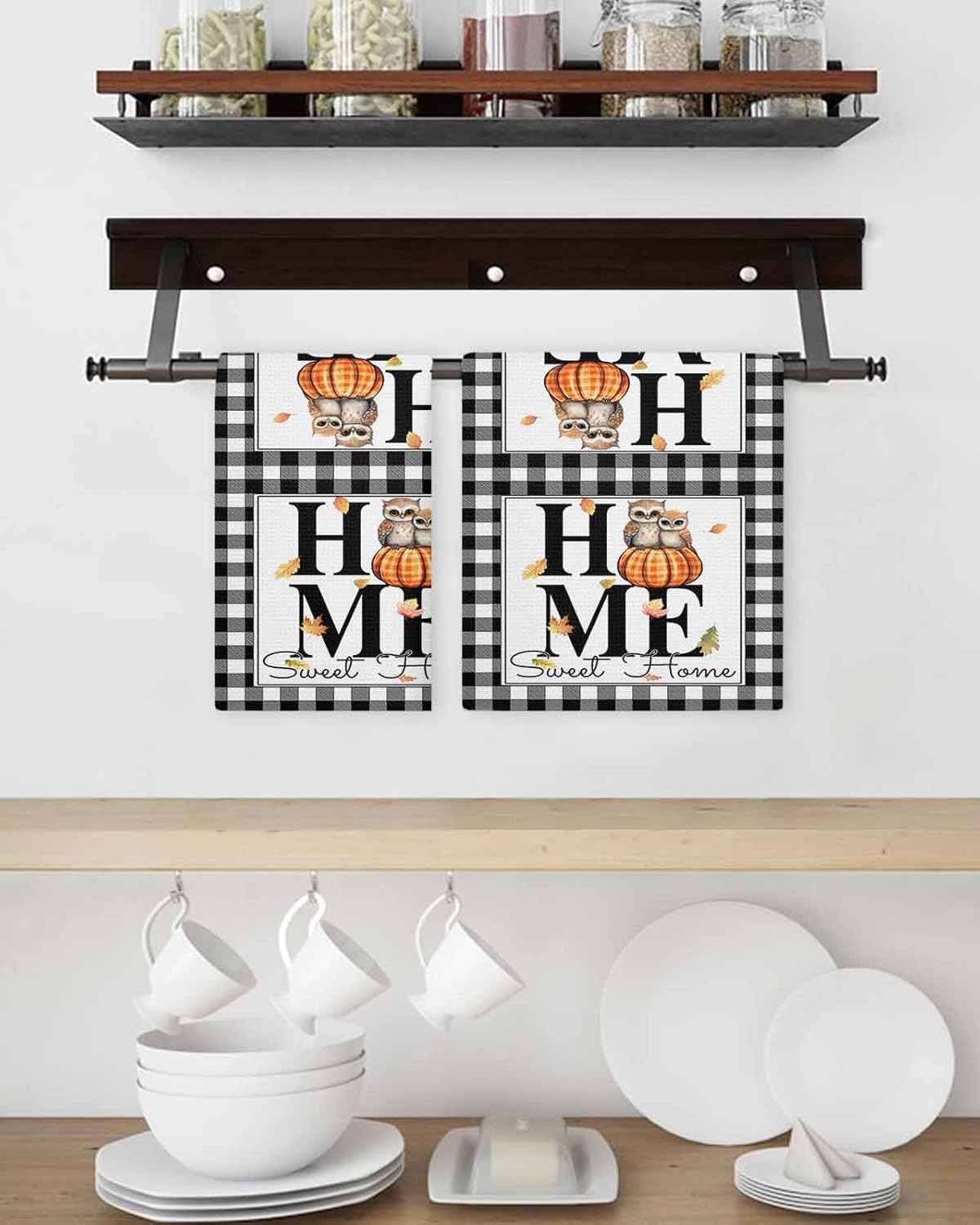Habtucy 3-Piece Hand Towels Set Waffle Weave Microfiber Black