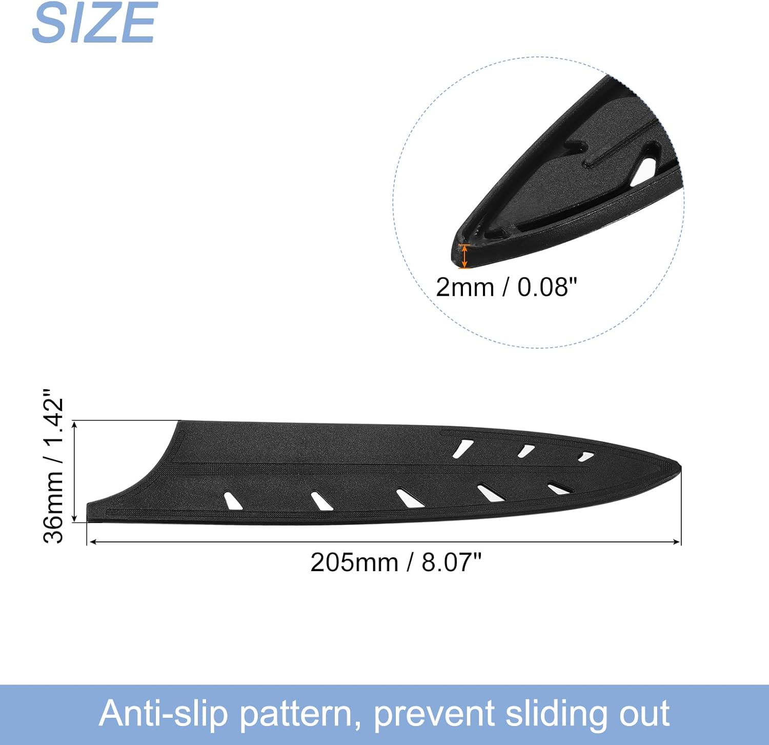4-Piece Set Blade Edge Guards Protective Sleeves for 8 Slicing Knives