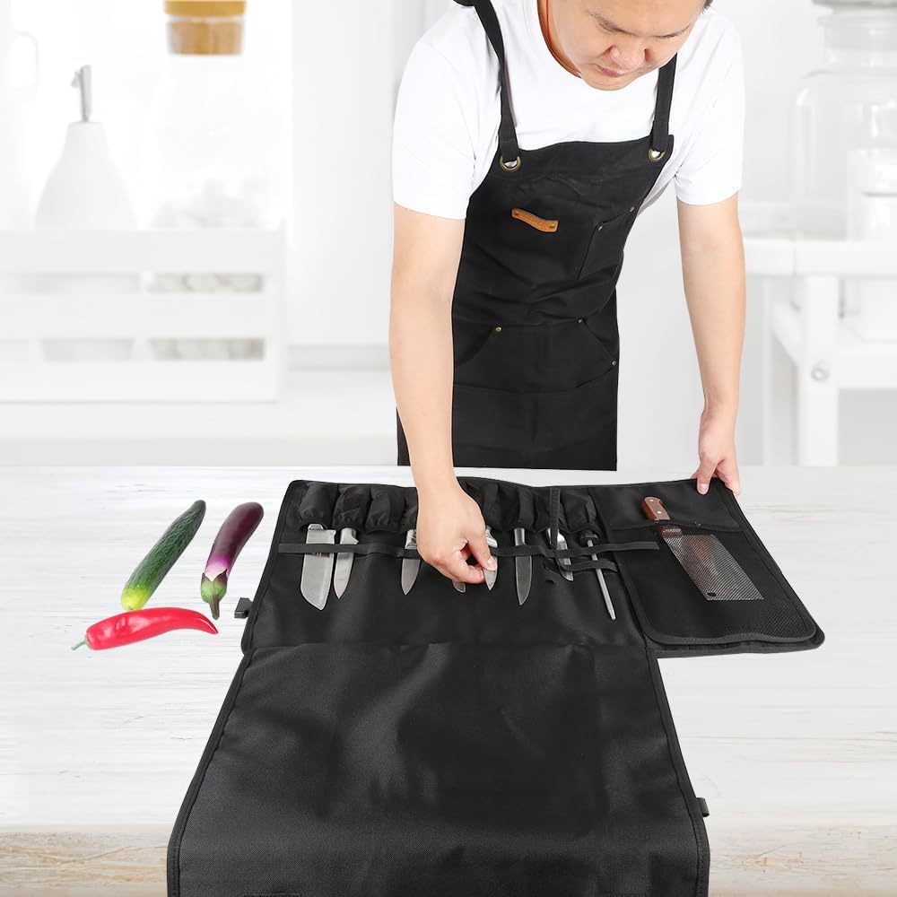 Seido Knives Chefs Knife Roll Bag with 16 Slots