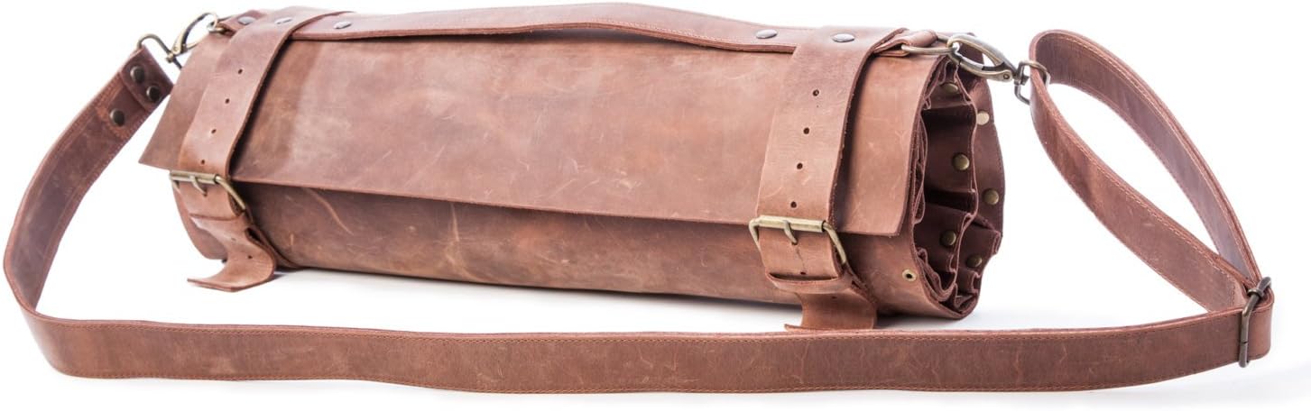 Lightweight Leather Chef Knife Bag