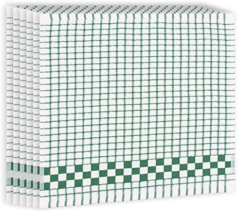 Fecido Classic Kitchen Dish Cloths Set of 6 Dark Green