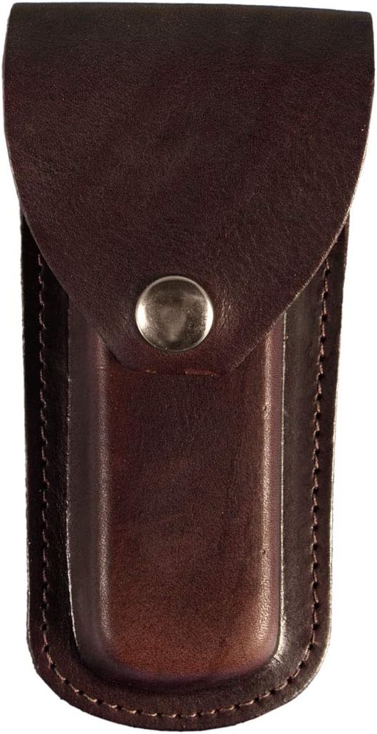Genuine Leather 5 Knife Case Brown