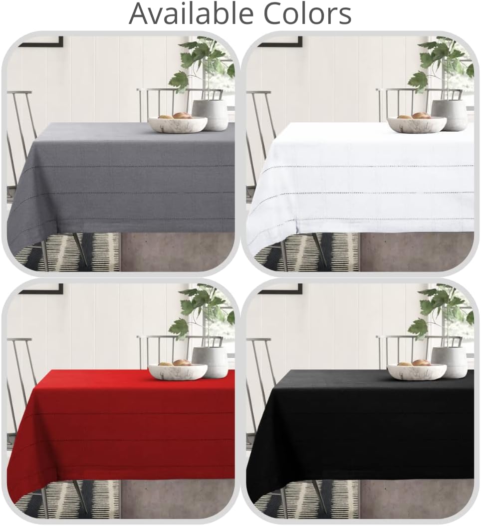 Relax at Home Rustic Farmhouse Tablecloth 52x70 Black