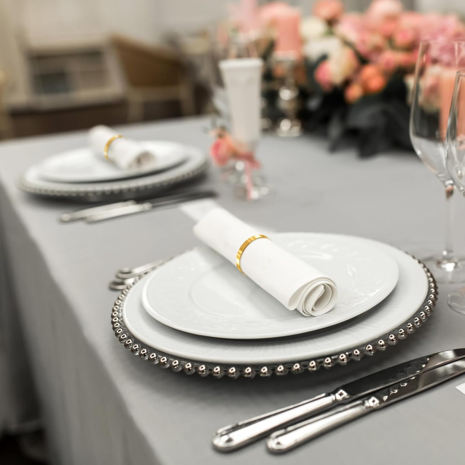 Durable Gold Napkin Rings for Parties Weddings