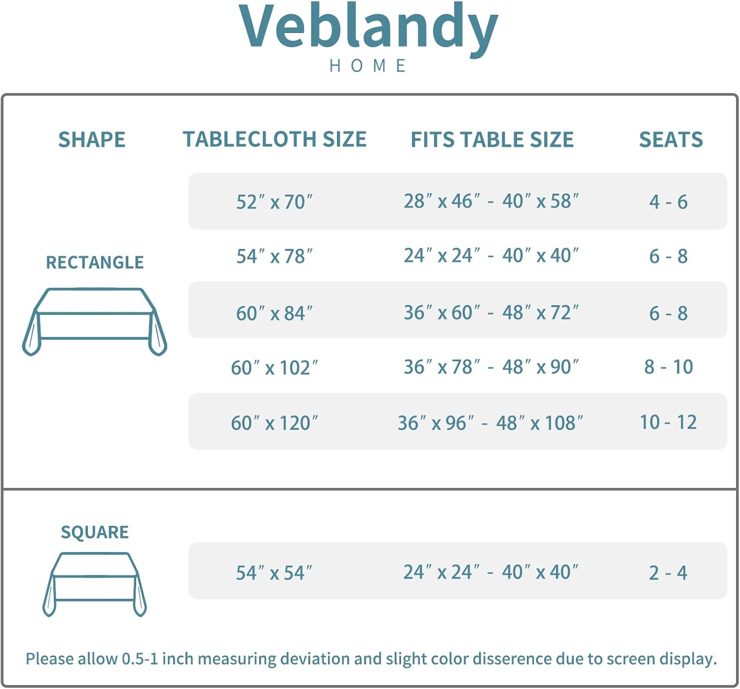 Luxury Tablecloth for Dining Spill-Proof 60x84 Black Veblandy Home Kitchen