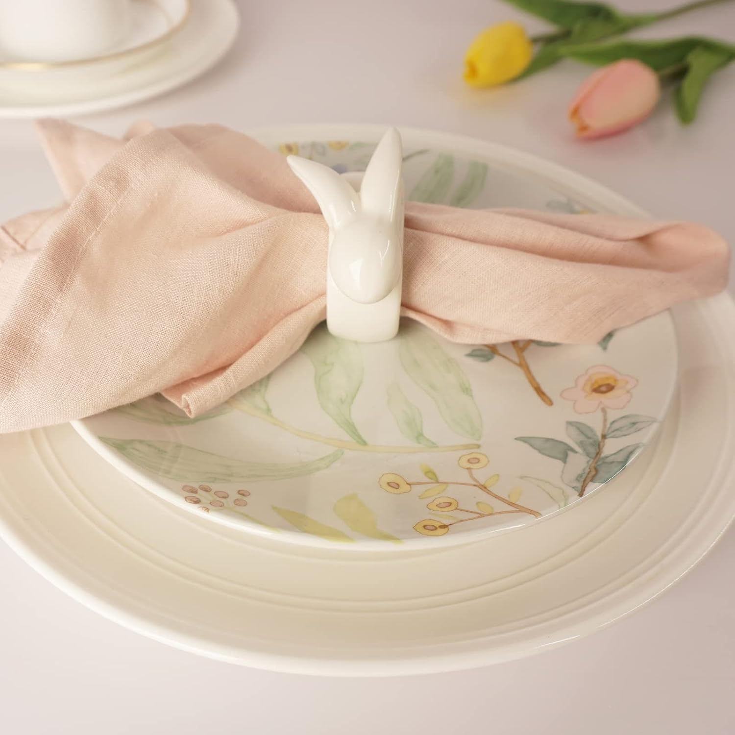 Utalek Easter Bunny Napkin Rings Set of 6
