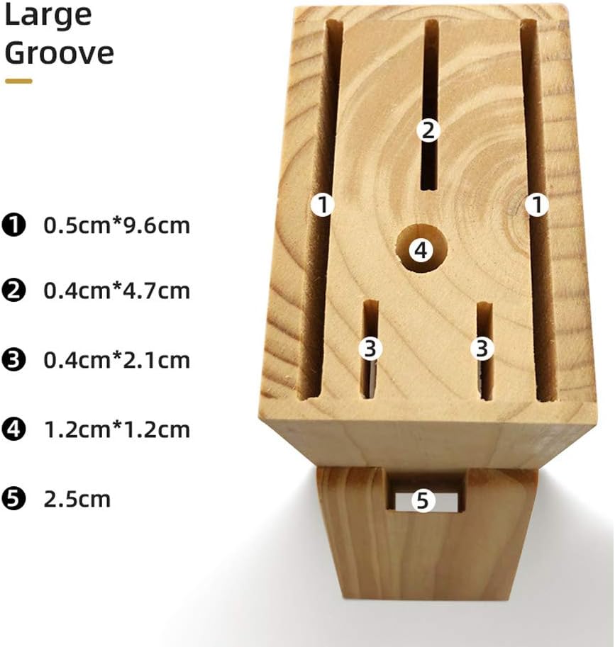 Wooden Knife Block Countertop Organizer
