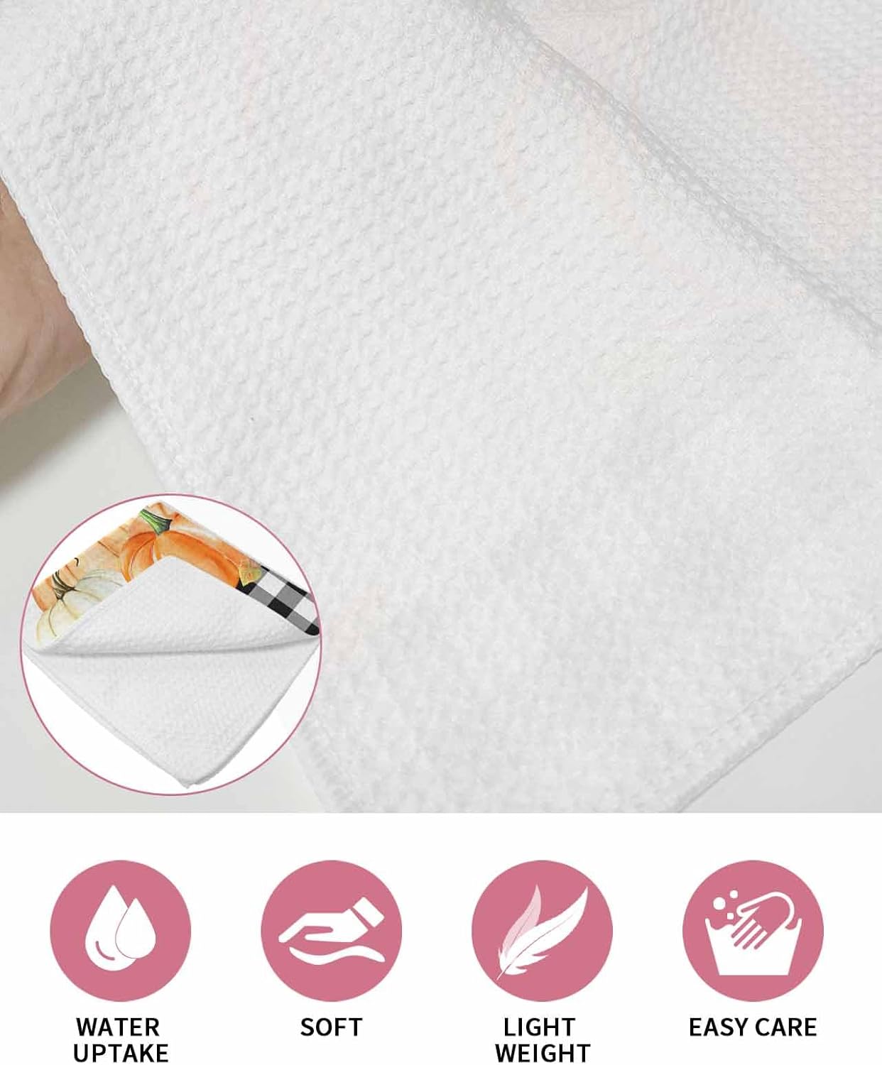Fast-absorbent 12x12 Waffle Towels Set of 3